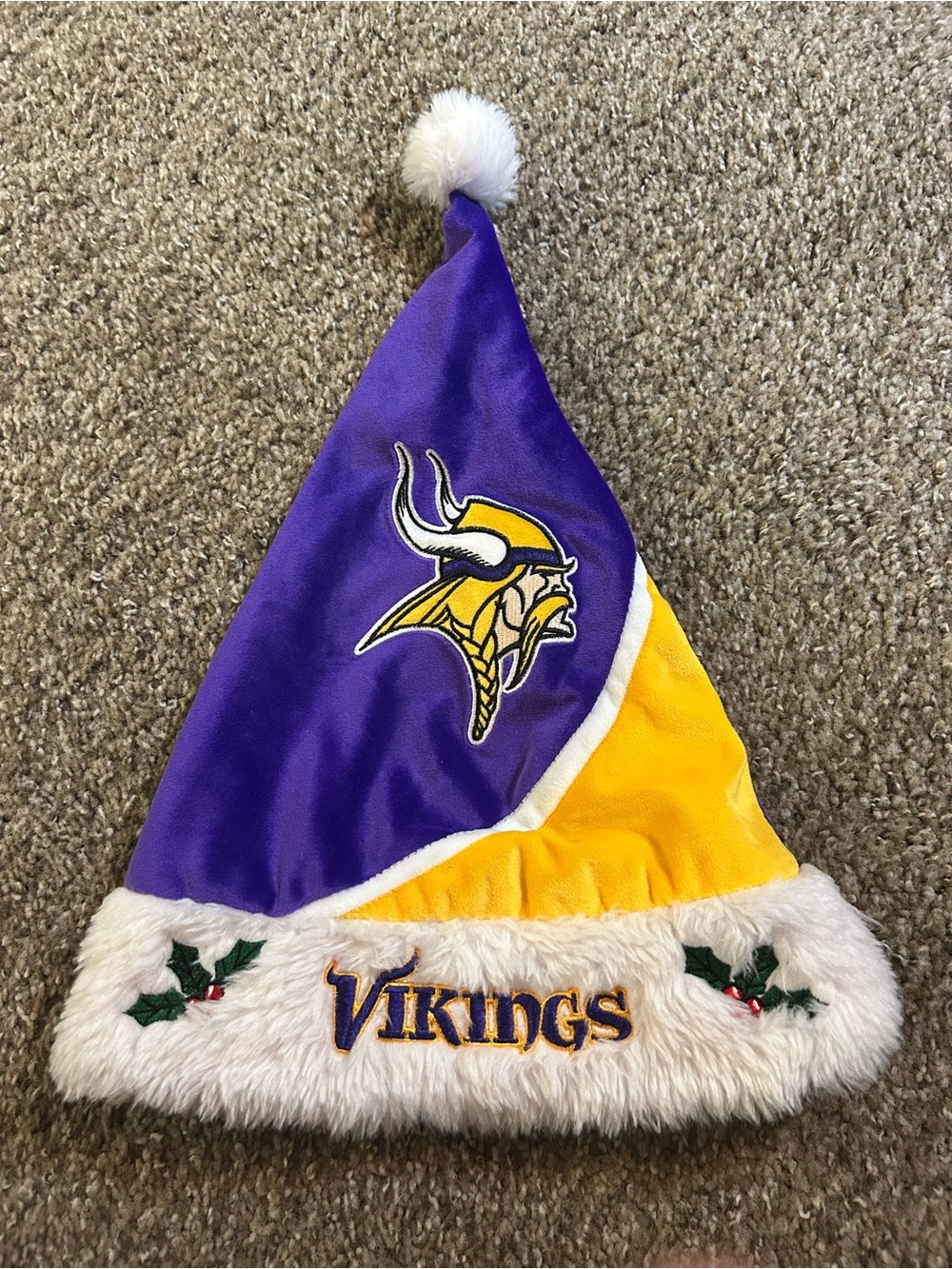 MN Vikings Santa Hat